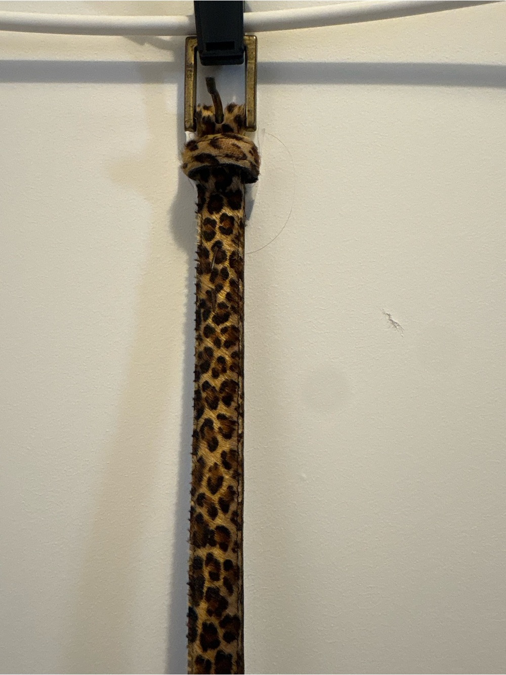 J. Crew Leopard Print Pony Hair Women's Belt - Brown